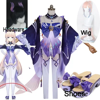 Oyun Genshin Darbe Kokomi Cosplay Kostüm Sangonomiya Kokomi Seksi Kadın Elbise Kıyafetler Üniforma Cadılar Bayramı Karnaval Peruk Kostümleri
