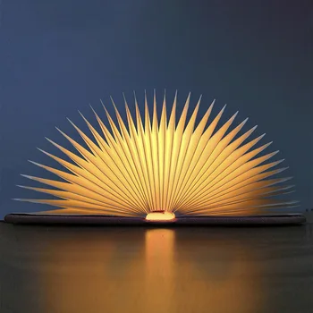 Renkli Led kitap ışık Usb şarj edilebilir katlanabilir gece lambası 7 renk PU kapak yaratıcı ev dekorasyonu masa lambası yenilik hediyeler