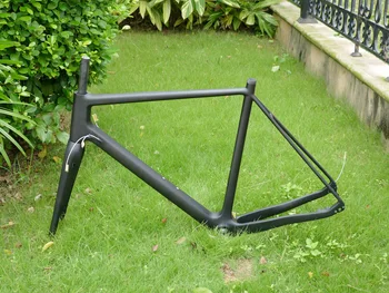 FLX-FR-609 Tam Karbon Cyclocross Bisiklet Bisiklet Cyclocross disk fren Çerçeve 49/52/54/56 / 58cm Aks Aracılığıyla 142mm ve Çatal 15 * 100m