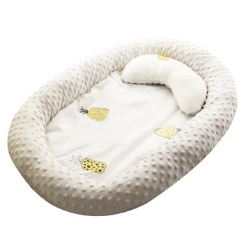 Bebek Şezlong Nefes Yumuşak Pamuk Hassas Ciltler için Taşınabilir Bebek Yuva Birlikte uyku Yatak Bassine Oyun Koltuğu Karın Zaman