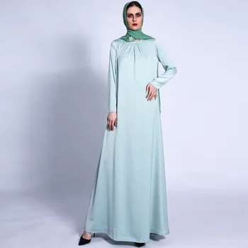 Elbise Müslüman Uzun Robe Femme Musulmane Kaftan Başörtüsü Abaya Dubai İslam Kaftan Marocain İslam Giyim Katı Eid Elbiseler Abayat