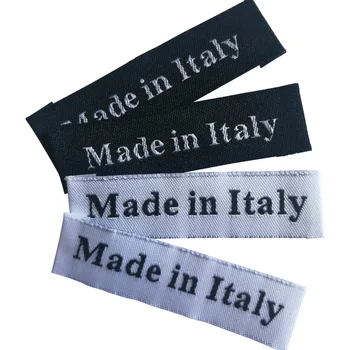 4 Seçenekleri İtalya'da Yapılan Giyim Etiketleri Konfeksiyon Dikiş Aksesuarları için El Yapımı Kumaş Etiketleri İtalya Dokuma Etiket Özel Dikiş Etiketleri