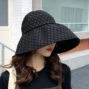 Kadın şapka Geniş Ağız Güneş Kova Şapka Bayanlar Şapka ve Kapaklar yazlık şapkalar Kadınlar için Siperliği Güneş Koruma plaj şapkası Tasarımcı Şapka