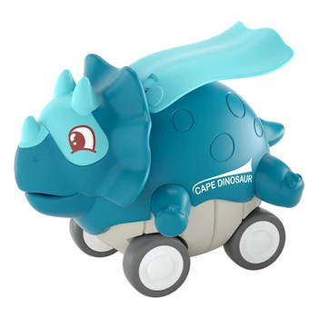 Karikatür Pelerin Dinozor Oyuncak Arabalar Basın Slayt Plastik Araba Yarışı Oyuncak Araç Oyuncak Arabalar Karikatür Plastik Stuffer Hediye Çocuklar için M09