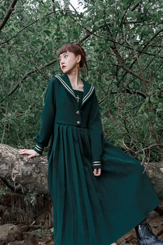 kawaii kız gotik lolita op loli çünkü Saray prenses tatlı lolita elbise retro denizci yaka falbala yüksek bel viktorya dönemi tarzı elbise