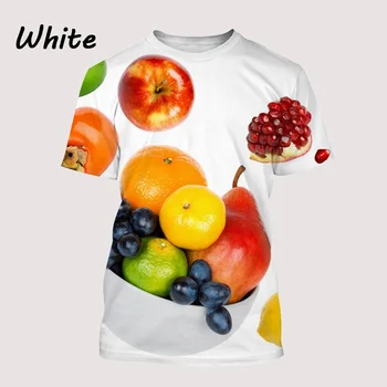 Yaz Moda 3D Baskı Meyve T-shirt erkek ve kadın Rahat ve Şık günlük t-shirt