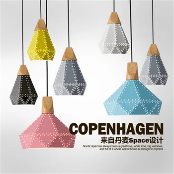 Postmodern minimalist renk avizeler bar kafe restoranlar salon Nordic yaratıcı demir Avize ücretsiz kargo