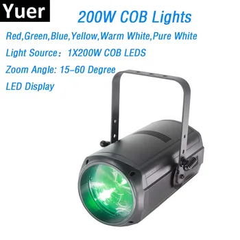 LED Par COB 200W 6 Renk sahne ışıkları Lir Sahne Aydınlatma Yıkama Etkisi Profesyonel Aydınlatma Gösterileri Projektör Kulüpleri Luces Dj