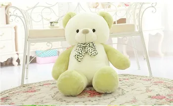 güzel yeni peluş oyuncak oyuncak ayı dolması açık yeşil oyuncak ayı yay ile doğum günü hediyesi yaklaşık 80 cm