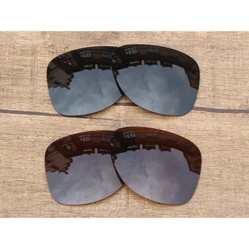 Vonxyz 2 Pairs Stealth Siyah & Bronz Kahverengi Polarize Yedek Lensler-Oakley Sevk 2 Çerçeve
