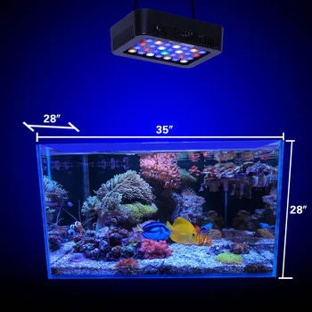 Akvaryum Lambası 140W tam spektrumlu LED Mercan Resif ışık Çift Kısılabilir Kanalları Şarkıları LPS SPS deniz balık tankı