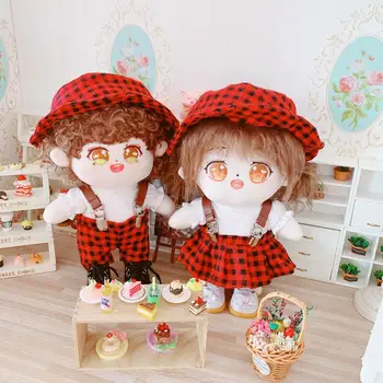 20cm oyuncak bebek giysileri Güzel Ekose etek Elbise bebek aksesuarları Kore Kpop EXO ıdol Bebek hediye DIY Oyuncaklar