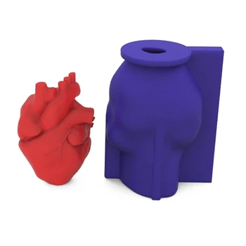 3D Kalp silikon kalıp Mum Balmumu Sabun Kalıp El Yapımı Reçine Kil Alçı Epoksi Kalıp DIY Kek Çikolata Dekorasyon Araçları