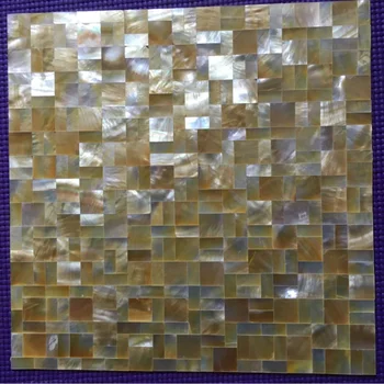 22 ADET 2mm Kalınlığı Altın Dudak Kabuk Mozaik Sedef Mutfak Duvar Karosu Backsplash MOPSL076