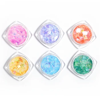 L5YA 6 Şişe Yıldız Kalp Kelebek Mix Sequins Glitter UV Reçine Epoksi Kalıp Dolum DIY Takı Yapımı için DIY Tırnak Dekor