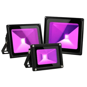 Hareket sensörü UV siyah ışık LED projektör su geçirmez ultraviyole lamba sahne DJ disko gece kulübü Noel Cadılar Bayramı dekor