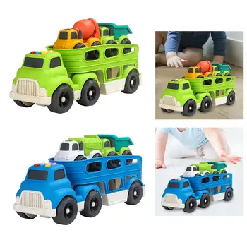 Düz Kafa Taşıma Aracı Çift Katlı Araç Modeli Oyuncak Kamyon Oyuncaklar Çocuklar için Hediyeler