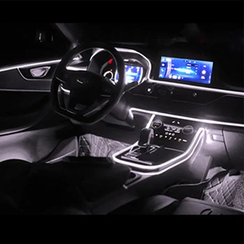 Araba LED RGB atmosfer ışığı bar İç tasarım dekoratif ışık çubuğu Hyundai Tucson 2016 2017 için ıx35 ı30 Solaris Accent