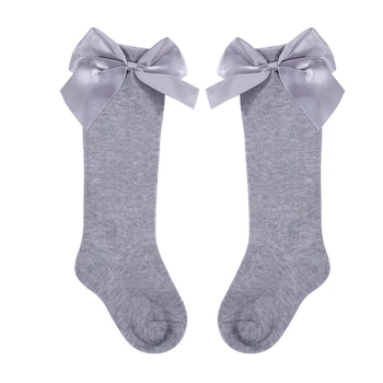 Bebek Kız Çorap Sonbahar Toddler Büyük Yay Diz Yüksek Uzun Yumuşak Çorap Çocuklar Noel Çorap Kırmızı Yenidoğan Socken 0-5 yıl