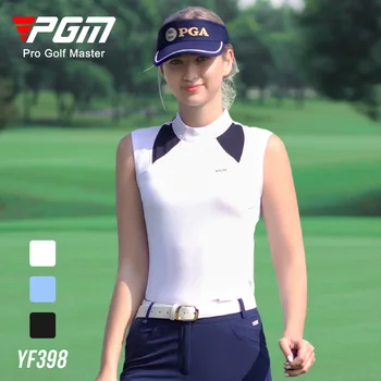 PGM Golf kadın Yaz Giyim Streç Hızlı Kuru Üst Nem Esneklik Giyim Kolsuz Tişört