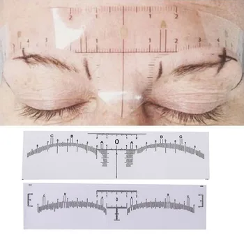 10 adet Kaş Cetvel Microblading Yarı Kalıcı Göz Kaş Dövme Pozisyon Cetvel Kılavuzu Makyaj Stencil Ölçü Aletleri