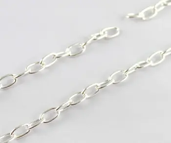10 Metre gümüş tabak oval bağlantı metal zincir 12x5mm #18599SP Ücretsiz kargo