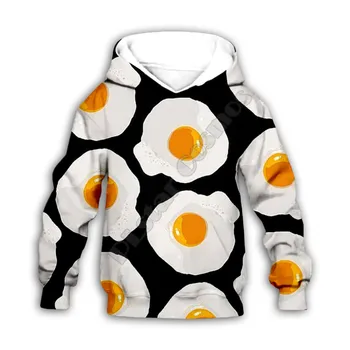 Yumurta 3d baskılı Hoodies aile takım elbise tshirt fermuar Kazak Çocuk Takım Elbise Kazak Eşofman / Pantolon 04