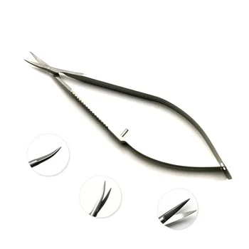 Paslanmaz Çelik Makas Sıkmak Düz tırnak makası Ölü Cilt Kesici Açık Göz Microscissors Manikür Araçları 12 cm