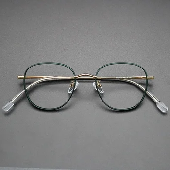 Titanyum Optik Gözlük Çerçeve Kadınlar Vintage Yuvarlak Reçete Gözlük Erkekler Miyopi Fotokromik Miyopi Gözlük Daire Gözlük