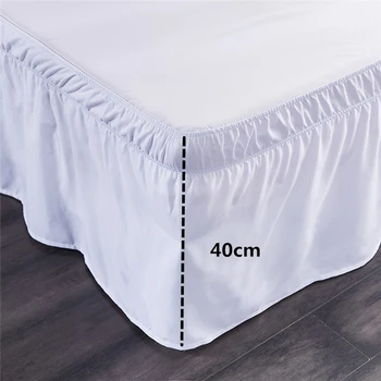 3 Boyutu Yatak Etek Beyaz Yatak Gömlek Yüzey olmadan Elastik Bant Tek Kraliçe Kral Kolay Açık / Kolay Kapalı Yatak etek Yatak ev tekstili