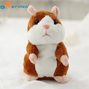 15 cm Güzel Talking Hamster Konuşmak Konuşma Ses Kayıt Tekrar Dolması Peluş Hayvan Kawaii Hamster Oyuncaklar Çocuk Hediyeler İçin