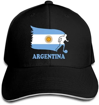 Erkek ve kadın Arjantin futbol futbol bayrağı beyzbol şapkası ayarlanabilir baba şapka Mens Womens için