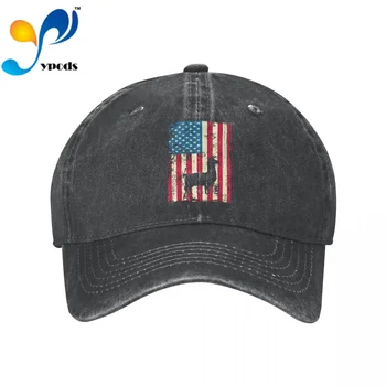 Vintage Abd Amerikan Bayrağı Lama Kadın Erkek pamuklu beyzbol şapkası Unisex Rahat Kapaklar Açık Kamyon Şoförü Snapback Şapka