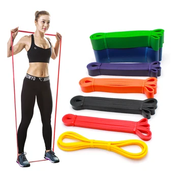 direnç bantları uzun Doğal Lateks Kauçuk Spor Pull Up Döngü elastik bant egzersiz eğitim fitness ekipmanları