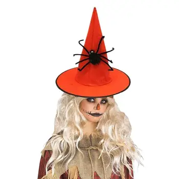 1 adet Cadılar Bayramı cadı şapkası Yetişkin Çocuk Masquerade Cadı Örümcek Şapka Cosplay Sahne Sihirbazı Kadın Erkek Cadılar Bayramı Partisi Dekorasyon