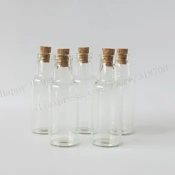 360x15ml Şeffaf Cam Şişe İsteyen şişeler, 1 / 2oz Drift Şişe Mesaj, mantar tıpa cam şişe