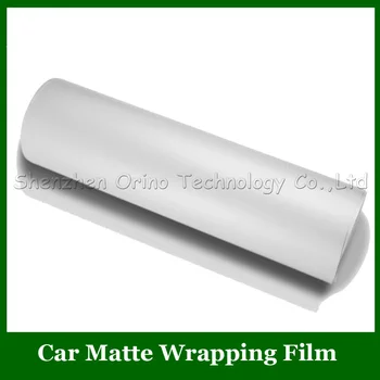Mat beyaz vinil araç örtüsü Filmi Hava Kabarcığı Ücretsiz Mat Beyaz Etiket Araç Grafik Etiket folyo boyutu 1.52x3 0m / 5x98ft