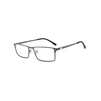 Genişlik - 143 Bahar tapınak vidasız tam jant metal miyopi gözlük gözlük erkekler iş optik göz koruması reçete gözlük