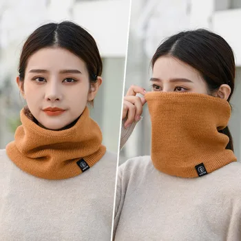 Kadın Erkek Sonbahar Kış Tüm Maç Maskeleri Eşarp Yüz Kore Katı Bayanlar Örme Sıcak Kazak Eşarp Yüzük boyunluk