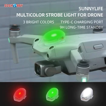 Sunnylife Drone Strobe ışıkları Anti-çarpışma 3 renkler/4 modları ücretli gece lambası için DJI Mini SE/2/HAVA 2 S / DJI FPV / MAVİC 2