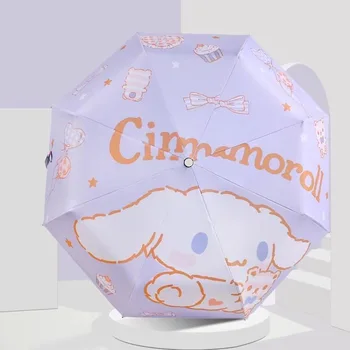 Cinnamoroll Sevimli Karikatür Sanrio Şemsiye Kawaii Anime Ponpon Purin Katlanır Taşınabilir Uv Koruma güneş şemsiyesi doğum günü hediyesi