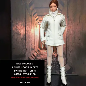 CC299 1/6 Ölçekli Kadın Asker Elbise Modeli Moda Kore Tarzı Ceket Ceket Moda 4 parçalı Set Modeli