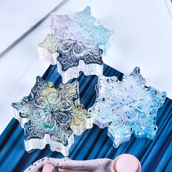 DIY Snowflower Silikon UV Reçine Takı Araçları Kurutulmuş Çiçek Kalıpları El Yapımı Kolye Takı Aracı