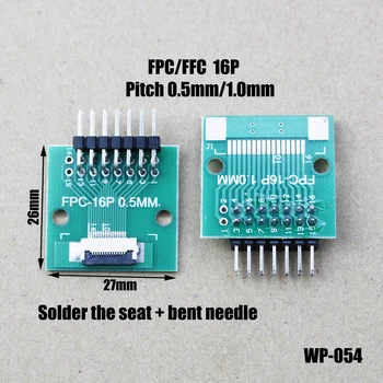 1 adet 4 P 6 P 8 P 10 P 12 P 14 P 15 P 16 P Test Kurulu Adaptörü Çift Sıralı Plaka Konektörü 2.54 mm 0.5 mm Flip FPC Yumuşak Flex Kablo WP-054