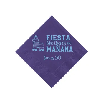 50 adet Fiesta Gibi Mañana Kişiselleştirilmiş Doğum Günü Peçeteleri-Özel 30th Doğum Günü Peçeteleri-Cinco De Mayo kilometre taşları birthd
