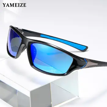 YAMEIZE Polarize Güneş Gözlüğü Erkek Kadın Marka Tasarımcı Kare Spor güneş gözlüğü erkek Gözlük Sürüş Balıkçılık Gözlük UV400