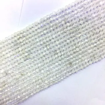 Doğal Beyaz Aytaşı Boncuk Mikro Faceted 2mm 3mm 4mm Küçük Aytaşı Küçük Beyaz Taş taş Beyaz Yarı Değerli beads15.5