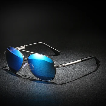 Pilot Polarize Güneş Gözlüğü Erkekler Kadınlar İçin Marka Tasarım Lüks Sürüş Balıkçılık Metal Büyük Çerçeve güneş gözlüğü Moda Vintage Gözlük