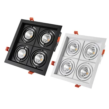 Gömme LED Downlight Kısılabilir İç Mekan Aydınlatmaları İçin AC110V / 220V Led Spot 20W 28W 40W topak tavan Lambası 4 adet ışık kaynakları