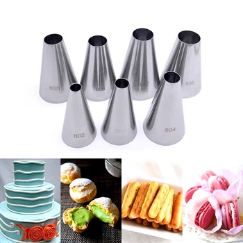Yuvarlak İpuçları Dekorasyon Meme Dikişsiz Buzlanma Boru Pasta İpuçları Setleri Fondan Kek Dekorasyon Sugarcraft Araçları Bakeware